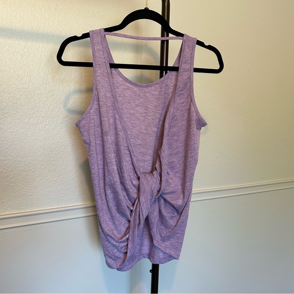 Icyzone Lavender Purple Twist Backless Athletic Work Out Tank Top Womens Medium - Picture 5 of 6